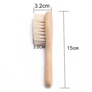 Cepillo de pelo de bebé cepillo de madera Natural cepillo de pelo suave cerdas exfoliante herramientas ☆Hengma_Time666