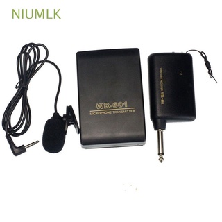 NIUMLK Audio Microfono inalambrico Karaoke Sistema de microfono de clip FM transmisor - receptor Portable Sesión Altavoz Discurso Solapa Lavalier