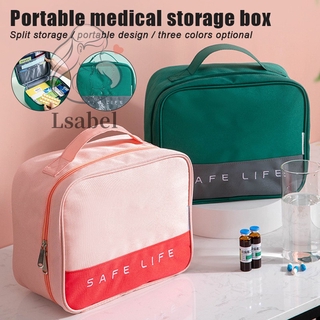 Caja de medicina portátil para viajes al aire libre, portátil, caja de almacenamiento de medicina, botiquín de primeros auxilios