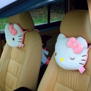 1Pc Hello Kitty Reposacabezas Coche Almohada Cuello Apoyo Auto Interior Asiento Cojín (2)