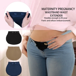 maternidad cintura elástico extensor suave pantalones de extensión de cinturón hebilla botón alargamiento mujeres embarazadas embarazo ajustable