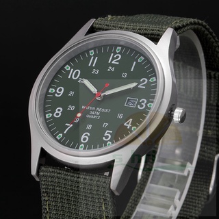 reloj militar de cuarzo analógico de lona para hombre/reloj deportivo resistente al agua