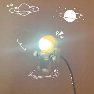 【mumuso】Astronauta USB Light Spaceman Mini teclado luminoso Luz de noche Led El mejor regalo