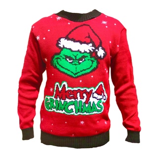 Grinch Sueter Navideño Ugly Sweater Navideño Tejido Navidad Unisex