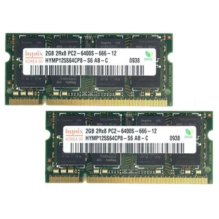Hynix 4GB (2PCs 2GB) DDR2 800Mhz PC2-6400 para memoria RAM portátil