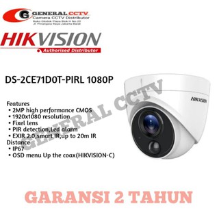 Hikvision DS2CE61DOT-PIRL 2MP torreta cámara CCTV cámara