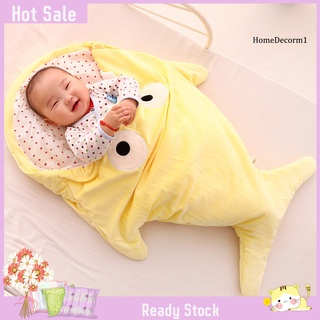 Bed_Cartoon forma de tiburón bebé recién nacido Anti patada algodón caliente saco de dormir manta