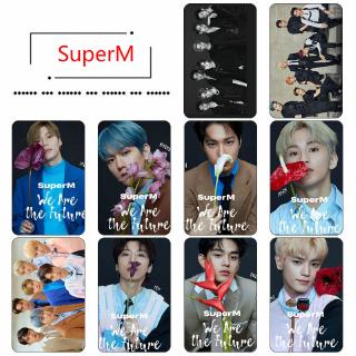 Kpop SuperM Crystal Card Sticker Photo Stikcy Card HD Photocard Stickers