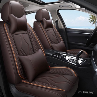 Funda de asiento de piel sintética de 5 plazas-Honda City Civic Jazz BRV MOBILIO HRV Stream - funda de protección para asiento de coche (5 plazas (delantera y trasera) de piel completa, funda de asiento envolvente completa, disponible en todas las estacio (1)