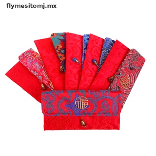 【flymesitomj】 Lucky Money Bag Cloth Floral Red Envelope New Year Packet For Spring Festival [MX]