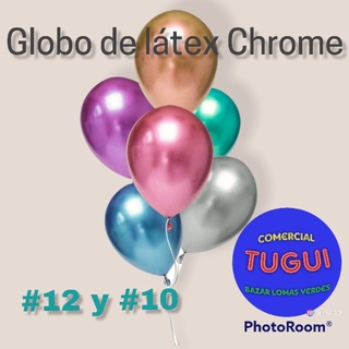 50 Globos Metalicos Chrome cromados #10, #12 latex decoracion fiesta celebracion eventos cumpleaños aniversario