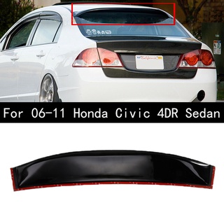 Coche ventana trasera alerón de techo visera de ala brillante negro para Honda Civic 4DR 2006-2011 4 puertas sedán Auto accesorios coche estilo