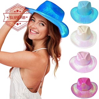 Fancy Cowboy Hats Men Women Vintage Wide Brim Headwear Spring Fashion Hat Jazz Hat Summer Cap W7H9