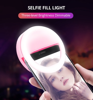Led Selfie lámpara anillo novedad maquillaje iluminación luces Led decoración teléfonos móviles foto luz de noche espejo signo de neón Selfie anillo