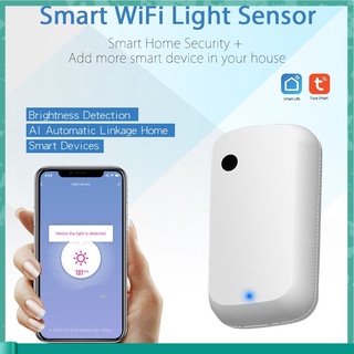[listo stock] tuya graffiti smart home wifi sensor de iluminación inteligente wifi sensor de brillo qin01.mx