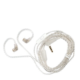 kz cable de auriculares chapado en plata cable de actualización auriculares chapado en oro 0,75 pines con micrófono para kz zax asx zsx v90s zsn pro x