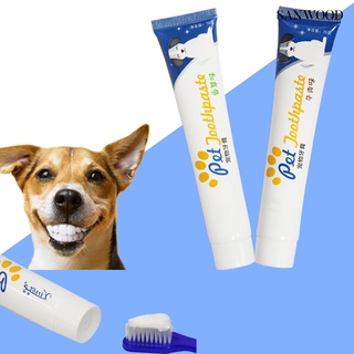 sanwood Edible Dog Puppy Cat Toothpaste Teeth Cleaning Care Oral Hygiene Pet Supplies