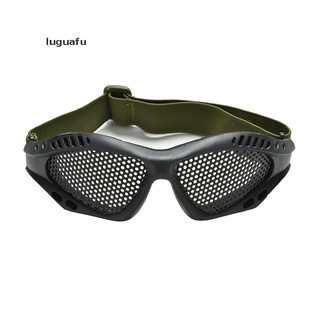 luguafu 1xpaintball táctico airsoft anti niebla metal malla gafas de seguridad de ojos máscara mx