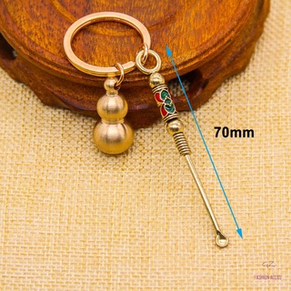 Ear Pick Ear Curette Cleaner Earwax Removal Cleaning Tools Brass Reusable Ear Cleaner with Key Ring (9)