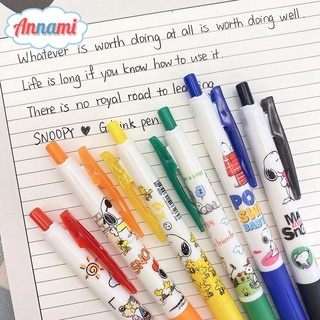 Annami Pluma De Gel Snoopy Colorida De 0,5 Mm Retráctil Bolígrafo Recambio Escuela Suministros De Oficina