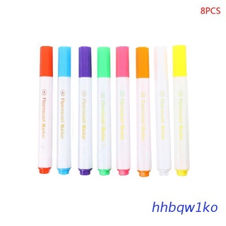hhbqw1ko.mx 8 Colors Fluorescent Liquid Chalk Marker Pens Erasable Highlighters LED Writing Board Glass Window Art