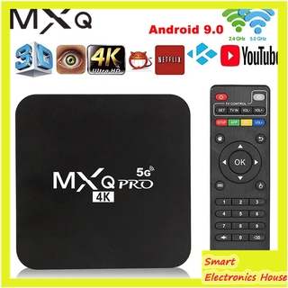 MXQ Pro 4K 2.4G/5GHZ Wifi Android 9.0 Quad Core Smart TV Box Media Player 1G+8G（W46 W26 L18 Y68 P8 W16 D13 X8 T500 D28 M4 M5 DT35 V6 G500 LD5 Y60 DTX R3L S20 X6PLUS)