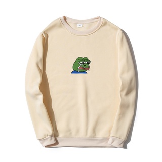 3XL Men Woman O-Neck Pullover Sweatshirt Funny Graffiti Print Sad frog Hoodies fashion Man hip hop fleece Hoodie Streetwear tops