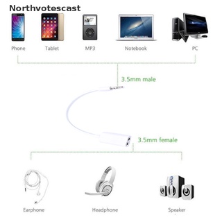 Northvotescast blanco doble 3.5 mm auriculares divisor Cable Cable adaptador Jack enchufe NVC nuevo