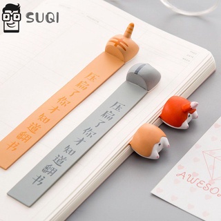Suqi 1PC nuevo de dibujos animados estilo Animal gato libro marcadores culo marcadores DIY papelería perro suministros escolares