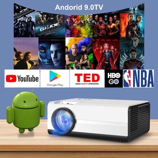 Proyector Bluetooth Android HD 4K Inalámbrico Wifi Portátil Mini Proyector Pantalla De Teléfono Sincronización medios reproductor de vídeo (Netflix YouTube Integrado) (2)