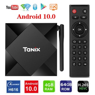 tanix tx6s tv box android 10 smart tv box 4gb ram 64gb rom allwinner h616 quad core box h.265 4k media player