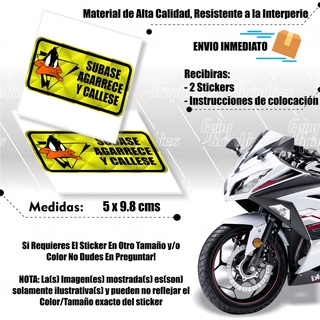Par Calcomania Sticker Subase Agarrese Y Callese Efx Moto Ss