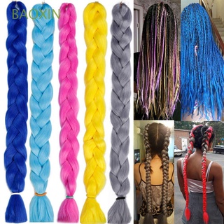 baoxin kanekalon jumbo trenzado sintético falso trenza extensión de pelo para las mujeres afro twist trenzas peinados ombre crochet trenzas