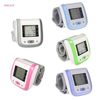 onelove cuidado de la salud automático muñeca monitor de presión arterial digital lcd presión arterial