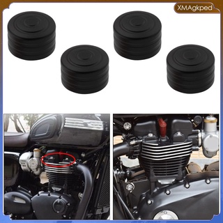 [xmagkped] 4Pcs Motorcycle Cover Mouldings, Spark Plug Machined Head Bolts Caps Screws Nut Cover ,Fit for T120 ,for Thruxton R
