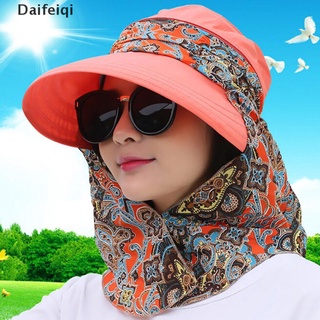 daifeiqi mujeres plegable anti-uv sombrero de sol protección cara sombreros ancho ala grande verano mx
