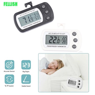 [Fellish] 1Pc LED Digital termómetro temperatura con gancho para refrigerador congelador nevera Feli