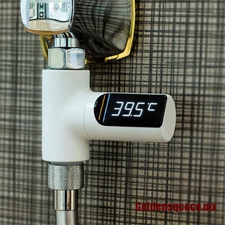 Goldensqcoco termómetro de ducha giratorio 360 Monitor de temperatura del agua medidor inteligente de energía