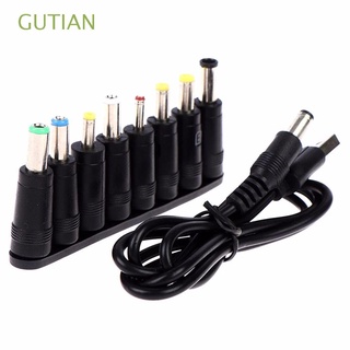 GUTIAN Multifunctional USB To 5521 Universal 8-in-1 Charging Cable DC Charging Power Cord Cable Adapter Connector Charging Cable Male High Quality For Router DC Interchangeable Plug/Multicolor