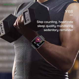 Y68 reloj inteligente rastreador de ejercicios con pantalla táctil de 1,44 pulgadas, contador de calorías, monitor de actividad, compatible con frecuencia cardíaca, sangre (4)