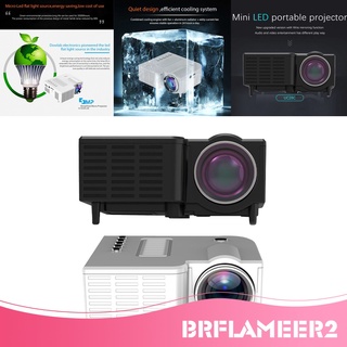 [brflameermx] mini proyector de vídeo portátil, proyector de cine en casa multimedia, apto para full hd 1080p