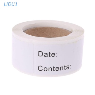 Lidu1 125 unids/rollo de etiquetas de almacenamiento de alimentos para el hogar, congelador, congelador, pegatina adhesiva DIY