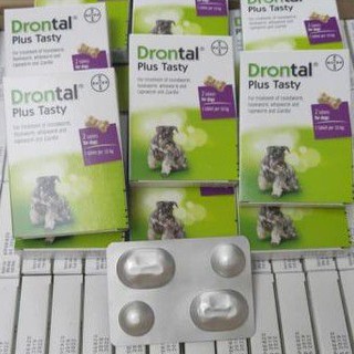 (1 caja = 2tab) drontal perro drontal plus sabroso perro gusano medicina 1 caja contenido 2 tabletas