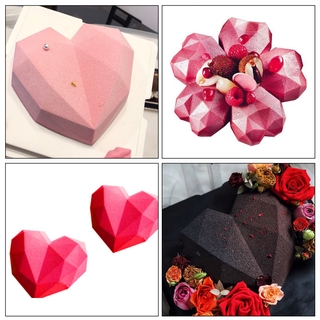 Prettyhomes - molde para tartas de corazón, 3 unidades de silicona 3D, para Mousse (4)