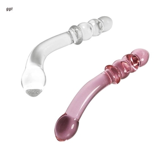 ggt Glass Dildo Fake Penis Crystal Anal Beads Butt Plug Prostate Massager G Spot Female Masturbation Toys