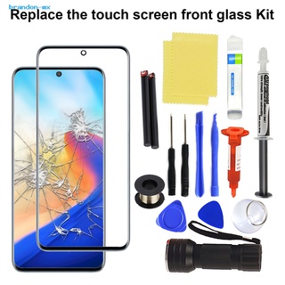 <COD> Tempered Glass Phone Screen Front Outer Lens Glass Screen Repair Kit Easy Installation