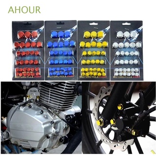 AHOUR Modification Accessories Motorcycle Head Screw Cover Motorcycle Decorative Parts Car Styling Motorcycle Screw Cap Universal for Kawasaki Motor Bike Plating Design Plastic Motorcycle Accessories Screw Bolt Cover/Multicolor