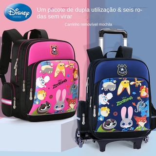 Primer Segundo Grado De Doble Uso Escalada Disney Trolley Schoolbag Puede Niños Niñas Espalda (1)