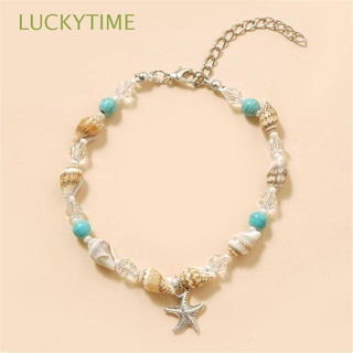 LUCKYTIME Stylish Anklet Pendants Shell Foot Chain Beach Conch Exquisite Jewelry Gift Beads Alloy Starfish