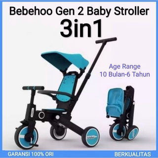 Bebehoo Gen 2 3in1 cochecito de bebé plegable plegable Trike cochecito de bebé